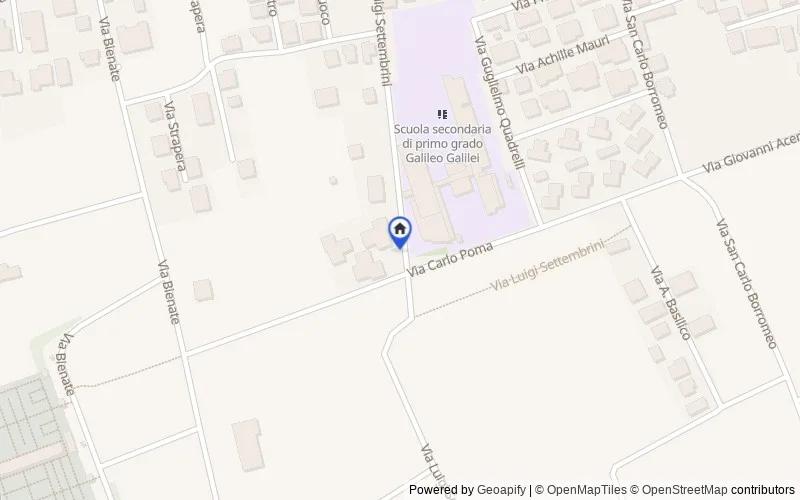 Mappa della zona: Via Luigi Settembrini, 46, 21052 Busto Arsizio VA, Italia, Busto Arsizio, Varese