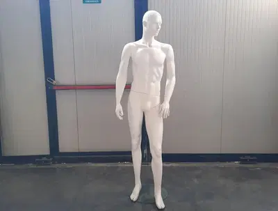 (Lotto n.3) - Manichino busto intero con piedistallo, altezza 190 cm circa