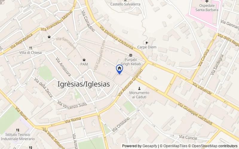 Mappa della zona: Via Musio, 20, 09016 Iglesias SU, Italia, 09016, Iglesias, Sud Sardegna
