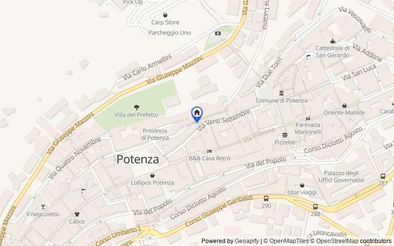 Mappa della zona: Via Plebiscito, 19, 85100 Potenza PZ, Italia, 85100, Potenza, Potenza