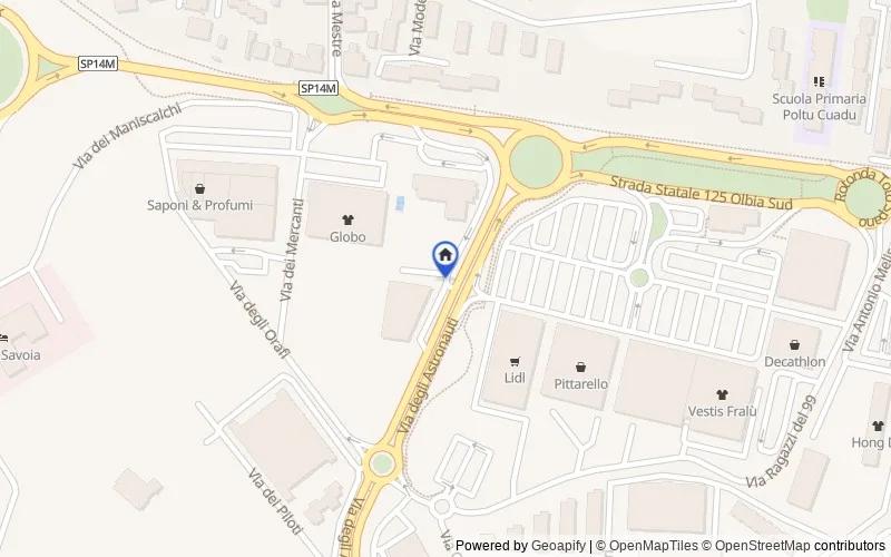 Mapa de la zona: Via degli Astronauti, 4, 07026 Olbia SS, Italia, 07026, Olbia, Sassari