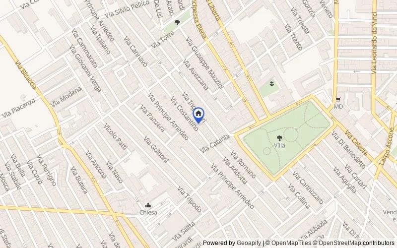 Mappa della zona: Via Costantino, 22, 90047 Partinico PA, Italia, Partinico, Palermo