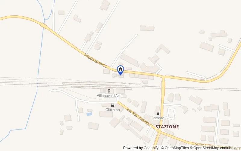 Karte der Umgebung: Strada Bianchi, 21, 14019 Stazione AT, Italia, Villanova d'Asti, Asti