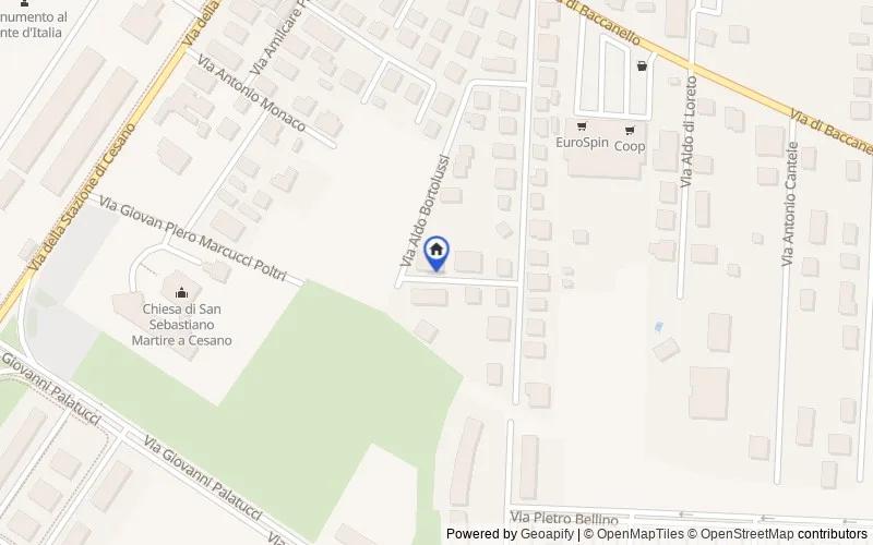 Mappa della zona: Via Aldo Bortolussi, 41, 00123 Cesano RM, Italia, 00123, Roma, Roma