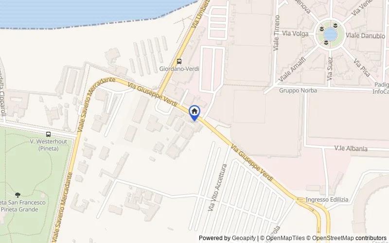 Mappa della zona: Via Giuseppe Verdi, 36, 70132 Bari BA, Italia, Bari, Bari
