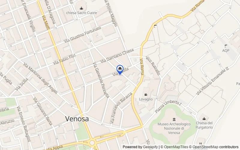 Mapa de la zona: Via Balilla, 3, 85029 Venosa PZ, Italia, Venosa, Potenza