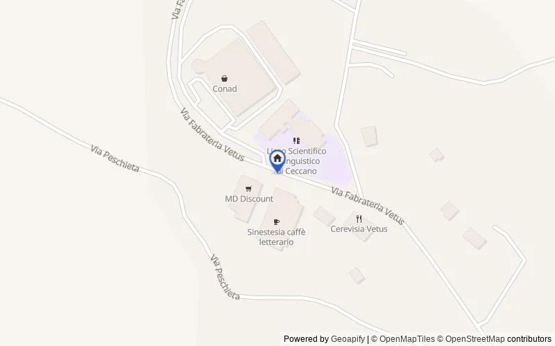 Mappa della zona: via Fabrateria Vetus, 03023, Ceccano, Frosinone