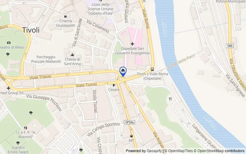区域地图：VIA CONSOLINI , 00011, Tivoli, Roma