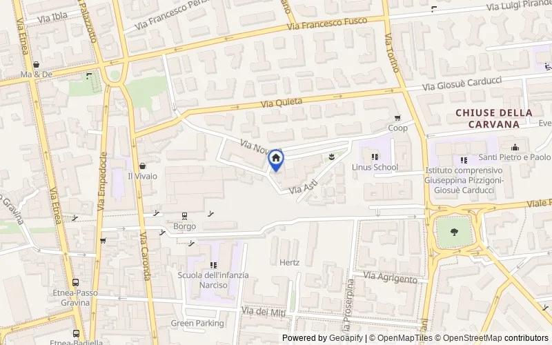Mappa della zona: Via Asti, 26, 95128, Catania, Catania