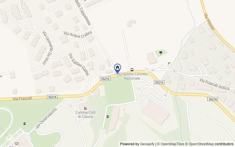 Mappa della zona: Via Delle Cappellette, angolo Via Frascati - Via Colonna, Monte Porzio Catone, Roma