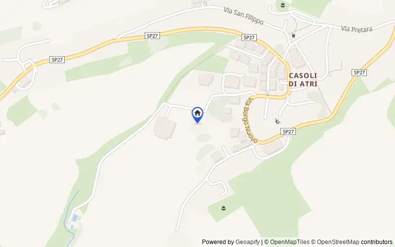 Karte der Umgebung: Via Borgo Nuovo, 64032 Casoli TE, Italia, 64032, Atri, Teramo