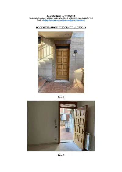piena proprietà di in appartamento posto nel Comune di Montepulciano (SI), nella tranquilla frazione di Sant'Albino, in via delle Betulle n. 34, oltre ad una autorimessa. Di forma compatta e abbastanza regolare il fabbricato presenta  una struttura portante in cemento armato intervallato da una finitura in mattoncini faccia vista. Dati catastali e valutazione in perizia di stima.