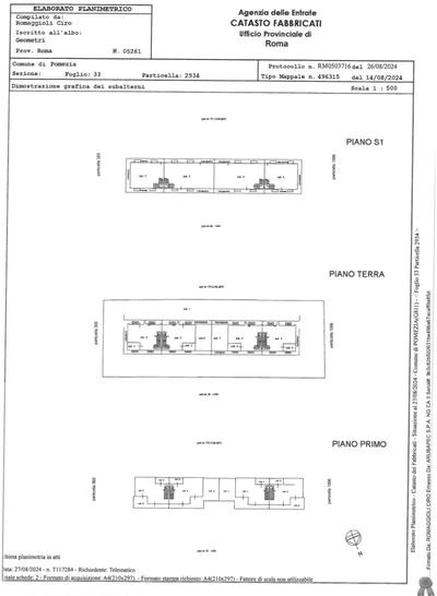Lotto di terreno sito in Pomezia, località Campo Jemini, via delle Margherite s.n.c., con sovrastante fabbricato in corso di costruzione. Trattasi di fabbricato da adibire a civile abitazione, composto da due corpi di fabbrica collegati tra loro mediante due aree coperte da adibirsi a parcheggio.