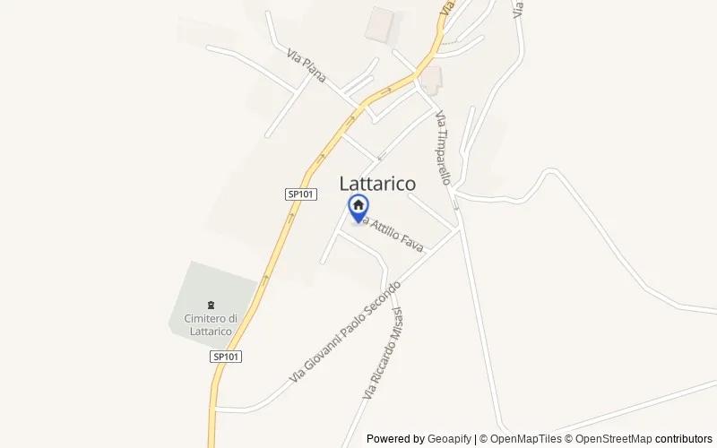 Mapa de la zona: via Attilio Fava, 2, 87010, Lattarico, Cosenza