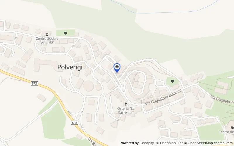 Karte der Umgebung: Via Giacomo Leopardi, 12, 60020 Polverigi AN, Italia, Polverigi, Ancona