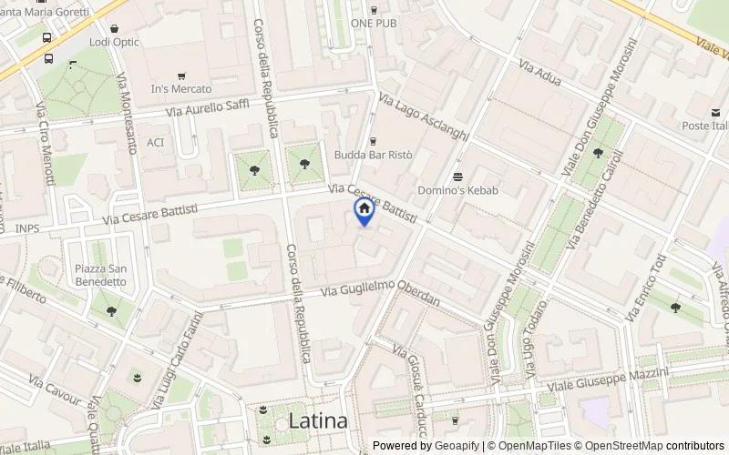 Mappa della zona: Via Cesare Battisti, 21/23, 04100 Latina LT, Italia, Latina, Latina