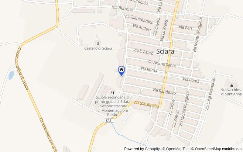 Mappa della zona: Via Principe di Sciara, 21, 90020 Sciara PA, Italia, Sciara, Palermo