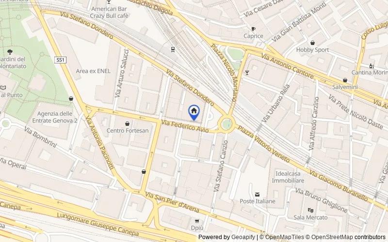 Mappa della zona: Via Federico Avio, 1, 16149 Genova GE, Italia, Genova, Genova