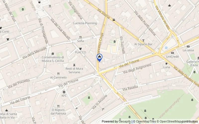 Karte der Umgebung: Via Francesco Crispi n. 10, 00187, Roma, Roma
