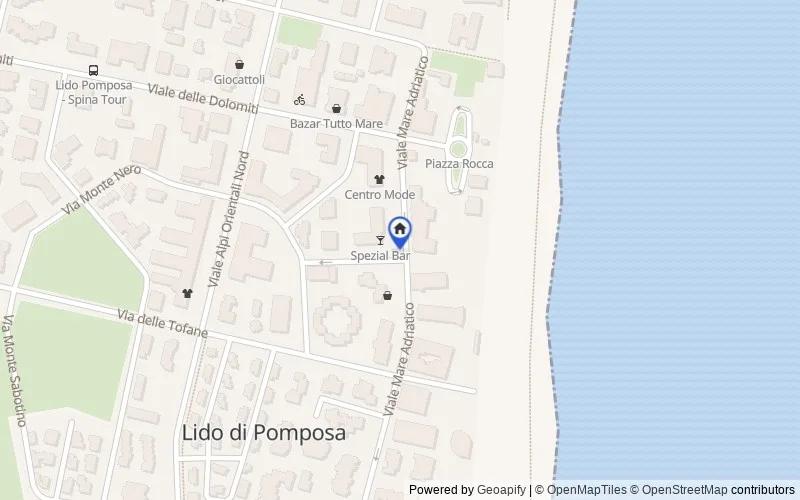 Mapa de la zona: Lido di Pomposa, Via Monte Penegal, Comacchio, Ferrara