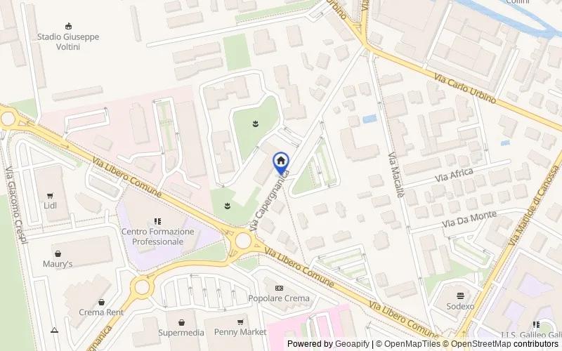Mappa della zona: IN LOCO, Capergnanica, Cremona