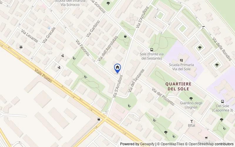 Mappa della zona: Via Favonio, 44, 09126 Cagliari CA, Italia, Cagliari, Cagliari