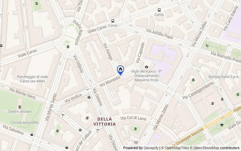 Karte der Umgebung: VIA MONTELLO, 00195, Roma, Roma