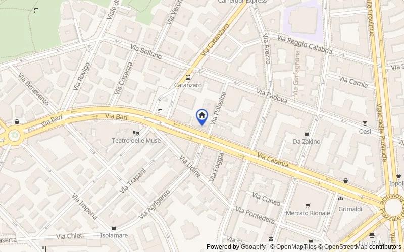 Mappa della zona: Via Catania 9, 00161, Roma, Roma