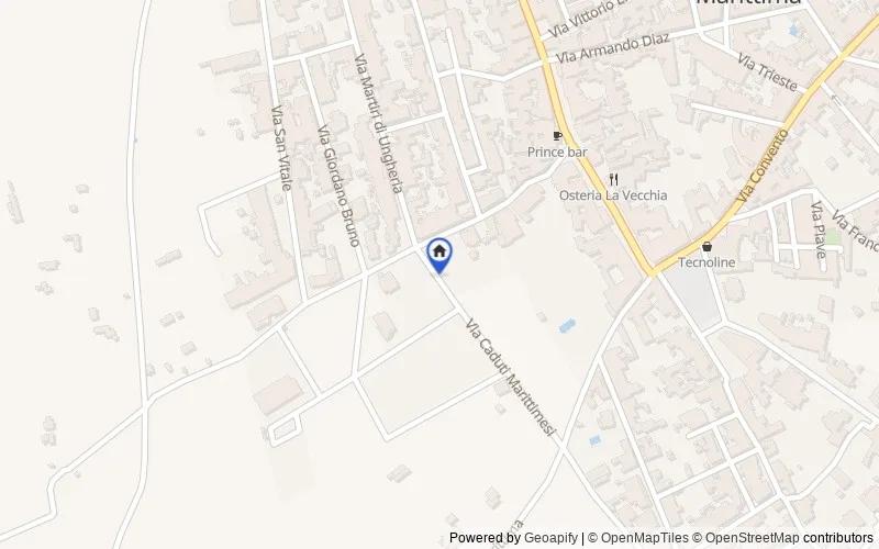 Mappa della zona: Via Caduti Marittimesi, 73030 Marittima LE, Italia, Diso, Lecce