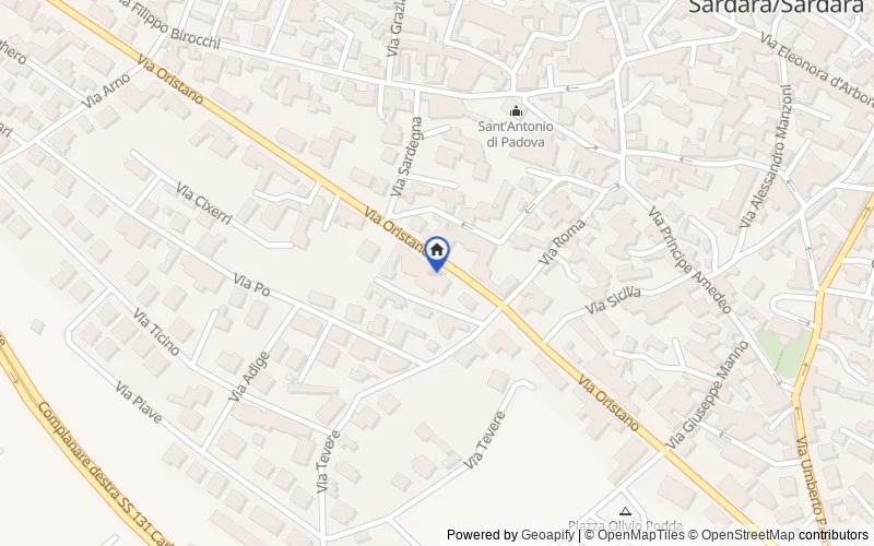 Carte du secteur : Via Oristano, 69, 09030 Sardara SU, Italia, Sardara, Sud Sardegna