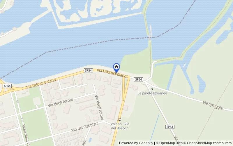 Karte der Umgebung: Lido di Volano, Via Lido di Volano, Comacchio, Ferrara