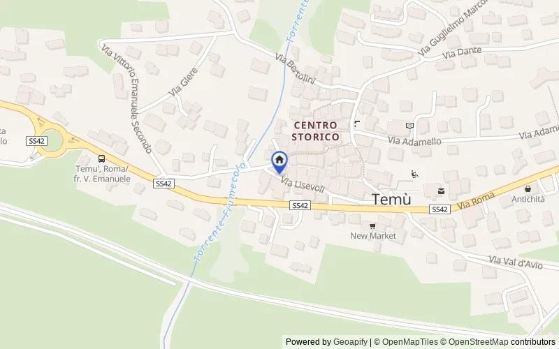 Mapa de la zona: Via Ballardini, 13, 25050 Temù BS, Italia, Temù, Brescia