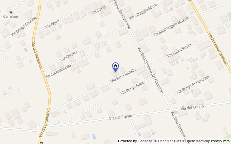 Mappa della zona: Via S. Cipirello, 53/57, 00132 Roma RM, Italia, 00132, Roma, Roma