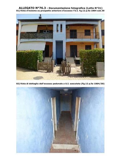 Piena proprietà di tavernetta con ingresso comune sita in Policoro (presso Villaggio Riva Azzurra) al Viale Lido, in catasto fabbricati al Fg. 12, part.lla 1804 sub 30 piano S1, cat. C/2, classe 2, consistenza mq. 63, superficie mq. 75, rendita €. 130,15.
