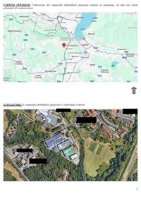 a) capannone industriale della superficie commerciale di 3.841,60 mq, costruito nel 1996, ubicato in zona industriale confinante con zona residenziale, con accesso dalla Via Peneporto. b) cabina elettrica. c) centrale elettrica. d) area urbana (porzione di Via Peneporto). e) area esterna (percorsi carrai, parcheggi, camminamenti, verde). f) area esterna (verde, camminamenti, parcheggi, percorsi carrai, rampa carraia di accesso all’interrato).