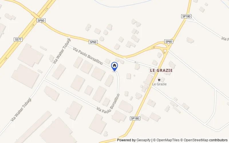 Mappa della zona: Via Paolo Borsellino, 62029 Le Grazie MC, Italia, 62029, Tolentino, Macerata