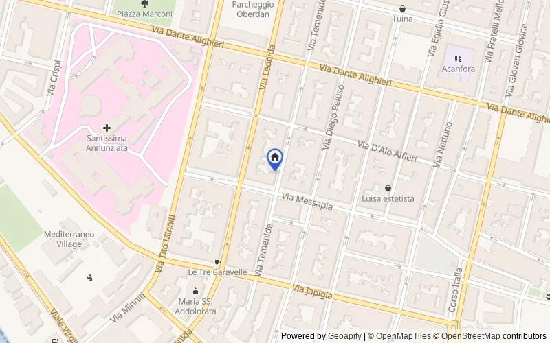 Map of the area: Via Temenide, 70, 74121 Taranto TA, Italia, Taranto, Taranto