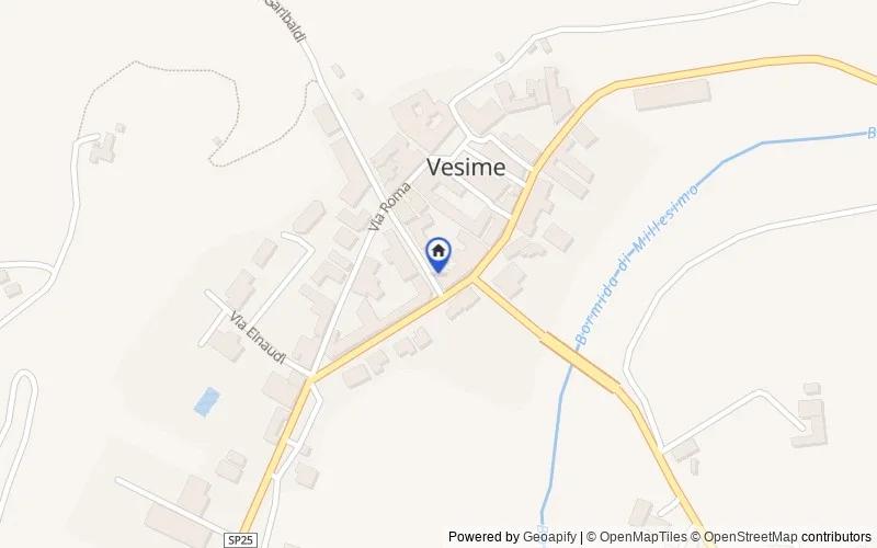 Carte du secteur : Piazza Vittorio Emanuele II, n. 10, 14059 Vesime AT, Italia, Vesime, Asti