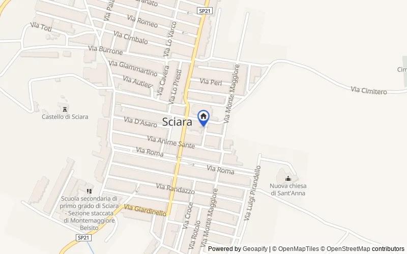 Mappa della zona: Via Caserma, 13, 90020 Sciara PA, Italia, Sciara, Palermo