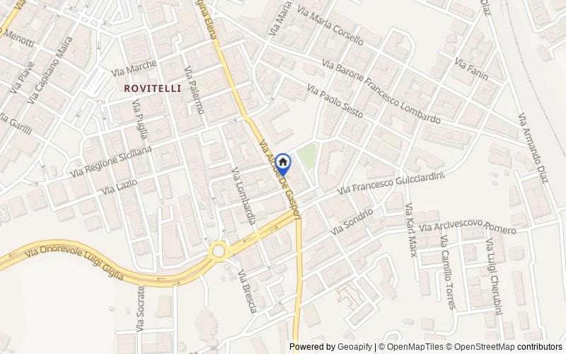 Carte du secteur : Via Alcide De Gasperi, 13, 92024 Canicattì AG, Italia, Canicattì, Agrigento