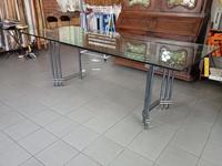 Tavolo rettangolare con struttura in metallo e piano in...