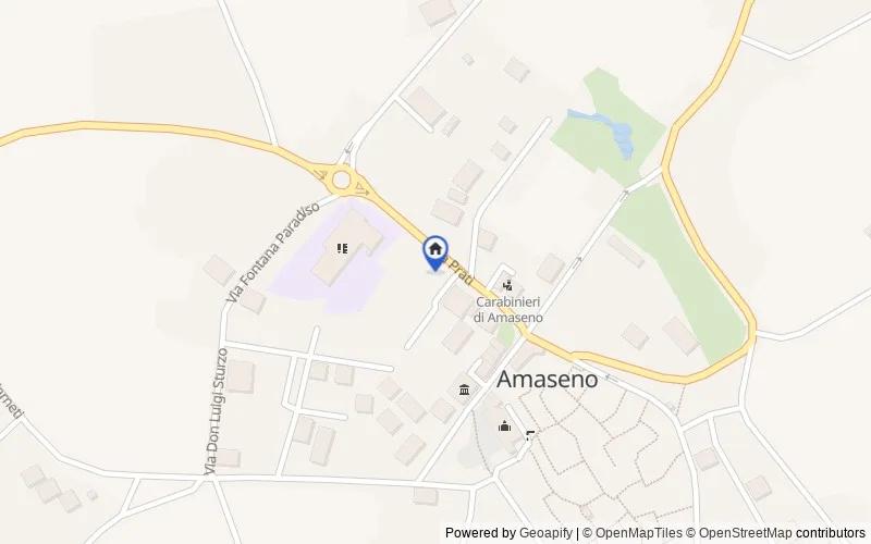 Mappa della zona: Via Prati, 72, 03021 Amaseno FR, Italia, Amaseno, Frosinone