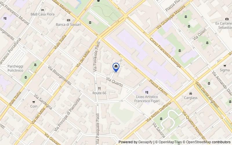 Map of the area: Via Gaetano Salvemini, 3, 07100 Sassari SS, Italia, 07100, Sassari, Sassari