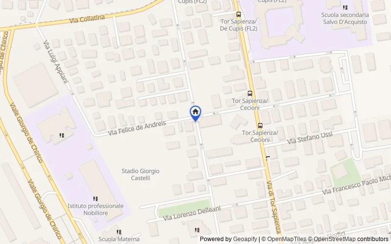 Mappa della zona: via G.Rosati,41, 00155, Roma, Roma