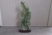 (Lotto n.9) - Statuetta imperiale dichiarata in giada,...