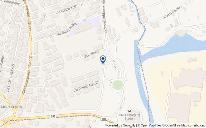 区域地图：Via Giuseppe Garibaldi, 208/E, 00019 Villanova RM, Italia, 00012, Guidonia Montecelio, Roma