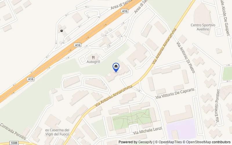 Mappa della zona: Via Annarumma n. 35, 83100, Avellino, Avellino