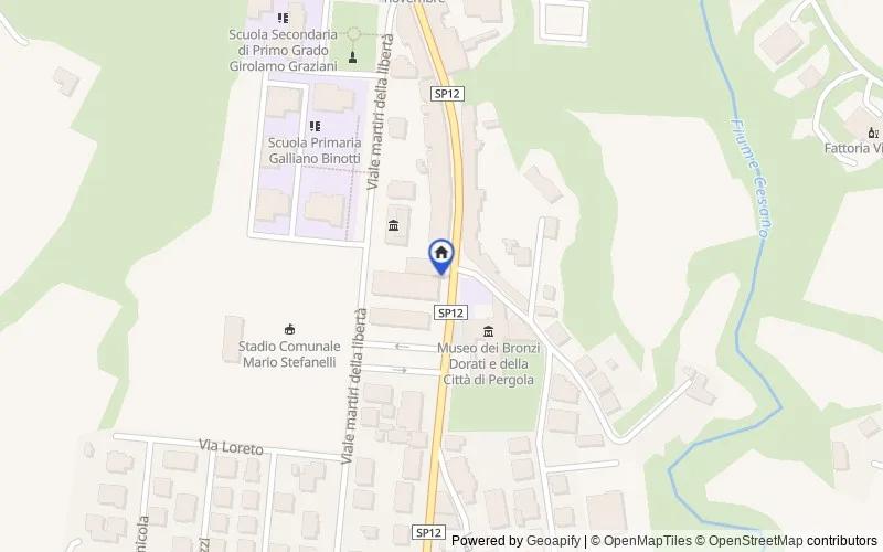 Map of the area: Via Antonio Gramsci, 126, 61045 Pergola PU, Italia, 61045, Pergola, Pesaro e Urbino
