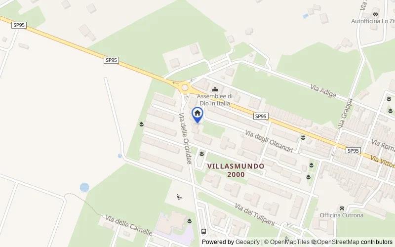 Karte der Umgebung: frazione Villasmundo, Via delle Orchidee, 9, 96010, Melilli, Siracusa