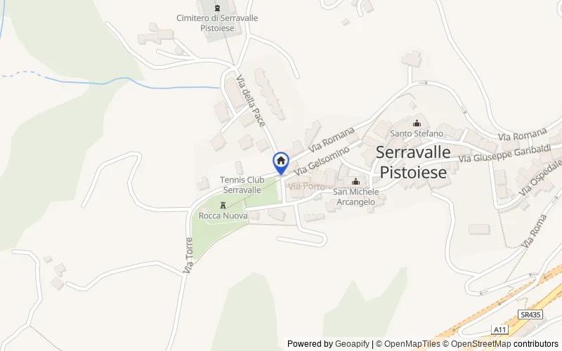 Mappa della zona: località Case Barni, n.c. 218/A, Serravalle Pistoiese, Pistoia